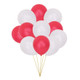 10" Helium-Quality Latex Plain Balloons - Red & White